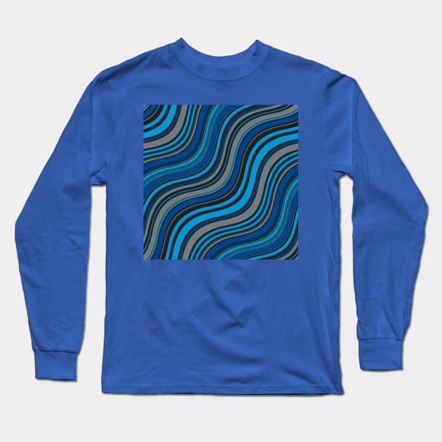 black and blue Long Sleeve T-Shirt by PREMIUMSHOP